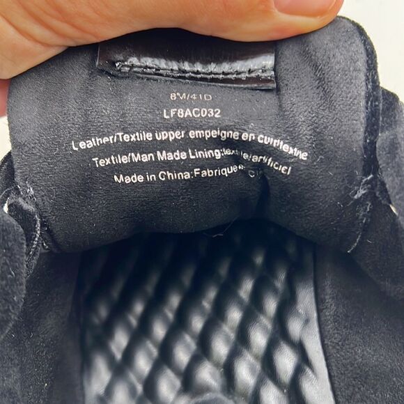 Pre-Loved Karl Lagerfeld Men US 8 Black Textile Leather Shoes Comfort Sneakers  - Picture 9 of 13